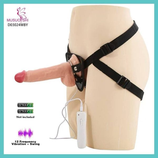 Vibe Real Male PVC Strap-On Harness – Soft Wearable Dildo for Women & Couples