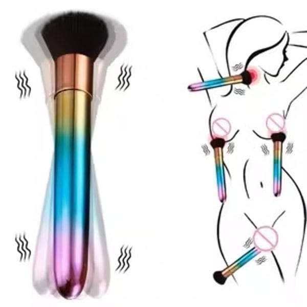 2-in-1 Vibrating Makeup Brush & Facial Body Massager
